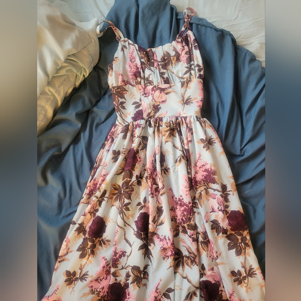 XS Pin Up Girl Clothing Bella roses Ella fit and flair dress